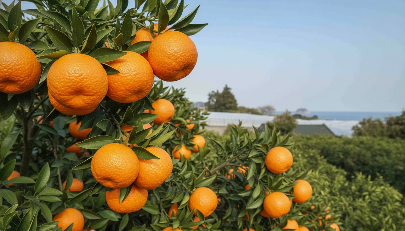 황금빛으로 익은 가을 감귤